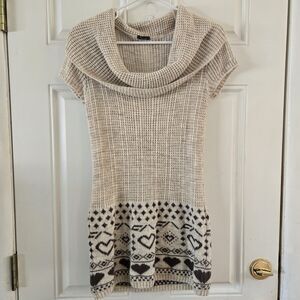 Blue Sand Sweater Dress Cowl Neck Womens Size Large Wool Alpaca Acrylic Viscose